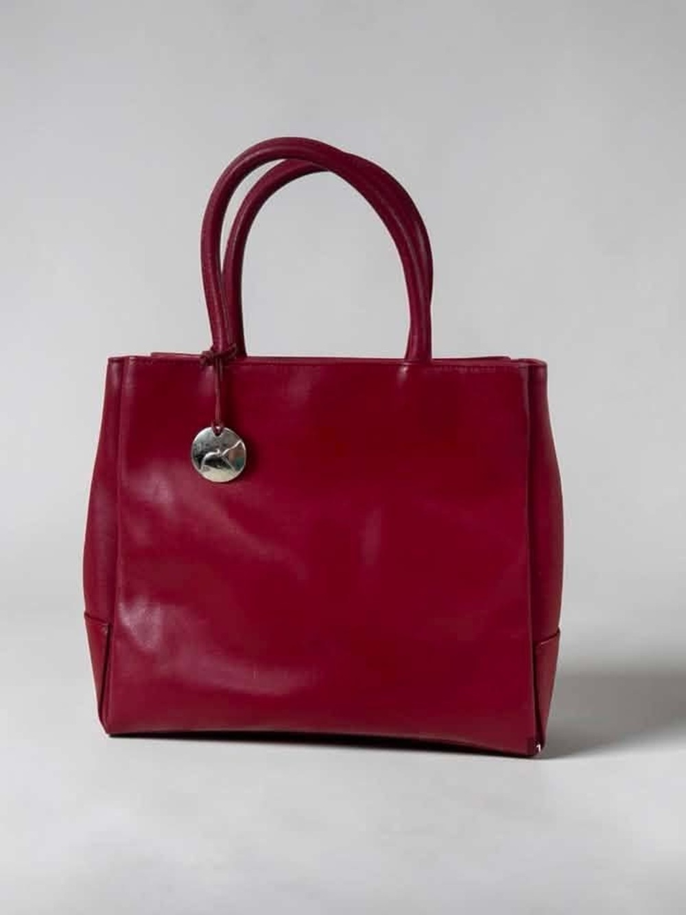 Lamarthe Paris Burgundy Leather Tote Made in Italy